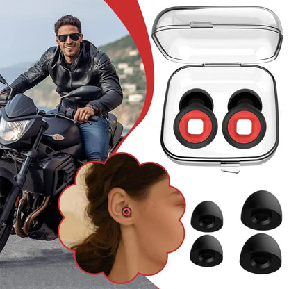 Premium Noise Reduction Earplugs for Bikers, Travelers & Better Sleep