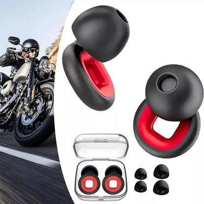 Premium Noise Reduction Earplugs for Bikers, Travelers & Better Sleep